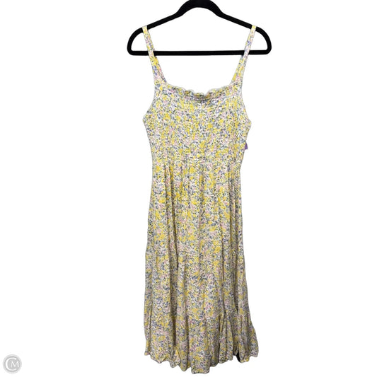 Dress Casual Midi By Black Tape In Yellow, Size: Xl