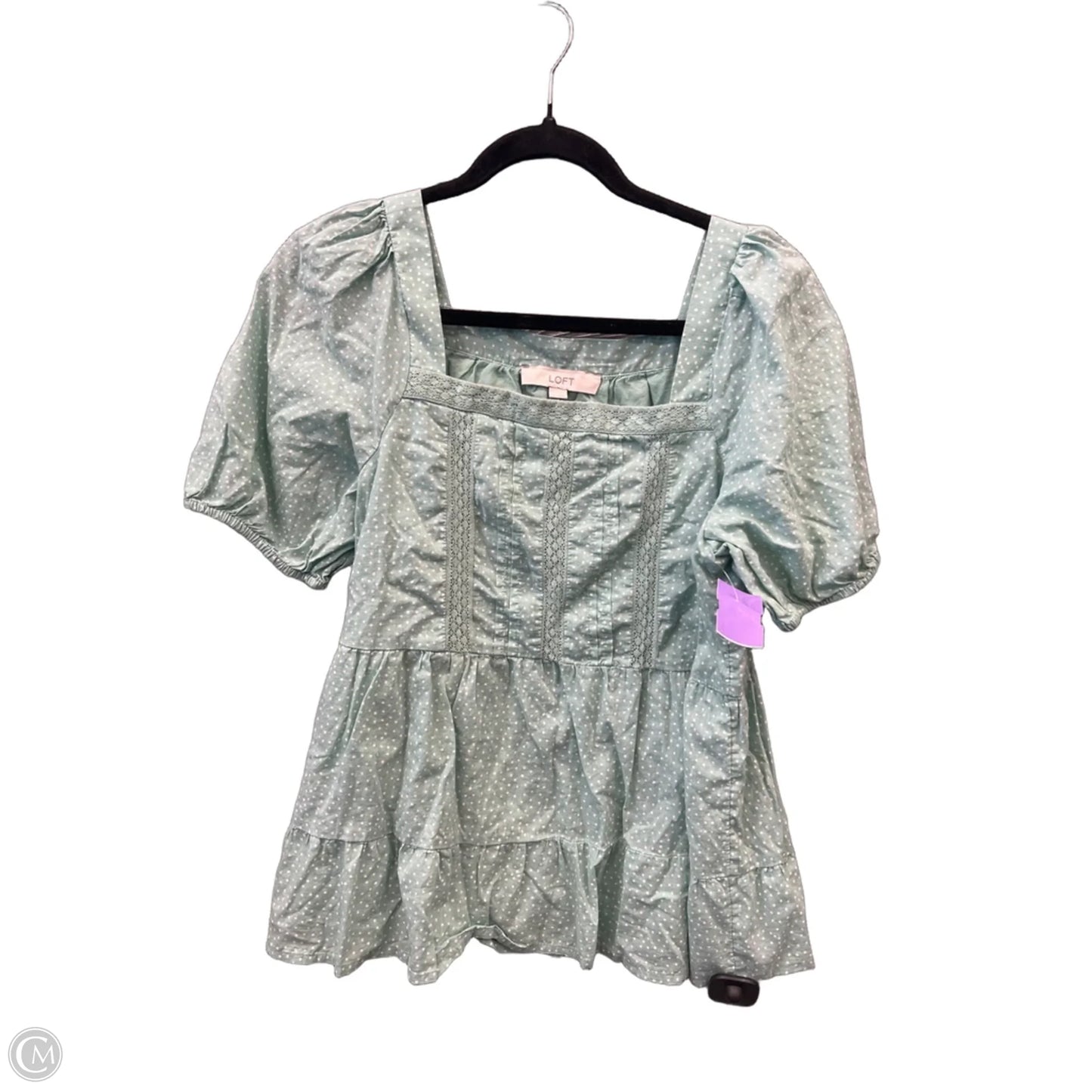 Top Short Sleeve By Loft In Green, Size: S
