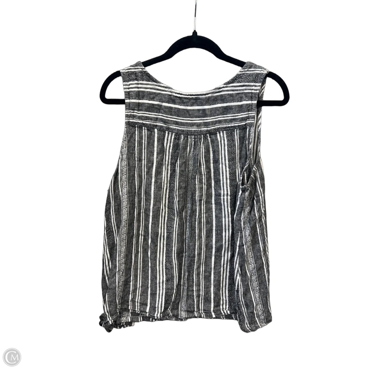 Top Sleeveless By Time And Tru In Striped Pattern, Size: Xl