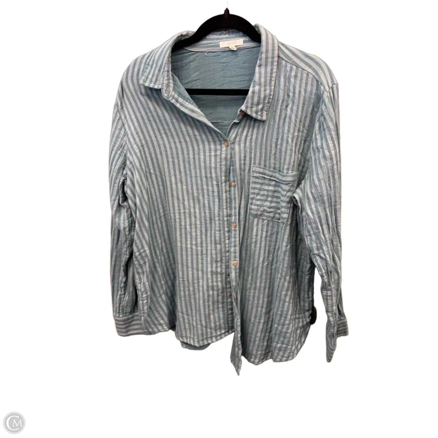 Top Long Sleeve By Maurices In Striped Pattern, Size: Xl