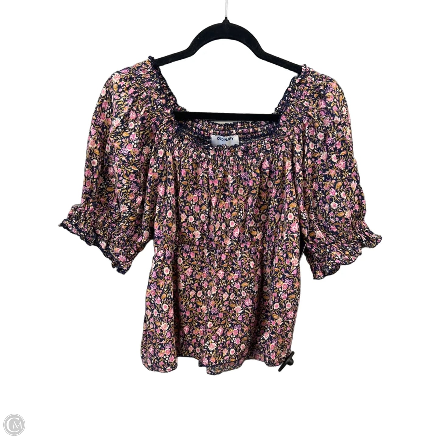 Top Short Sleeve By Old Navy In Floral Print, Size: M