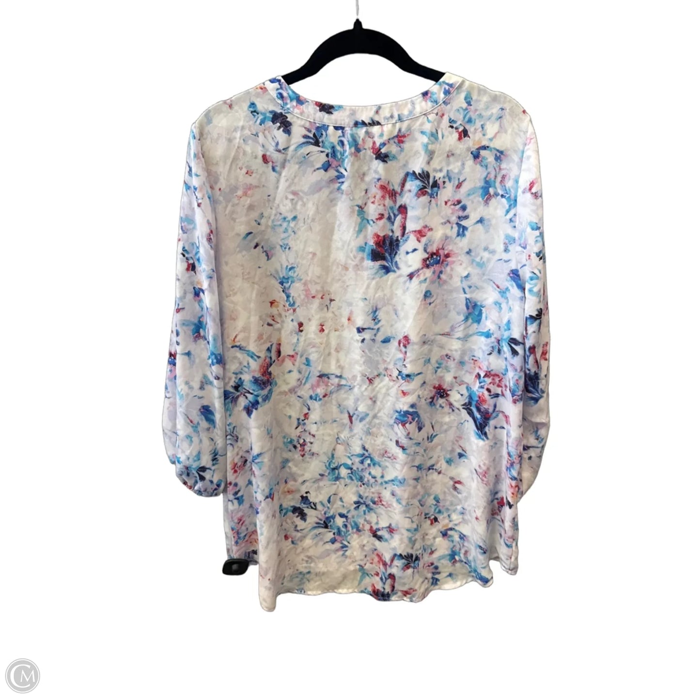 Blouse 3/4 Sleeve By Violet And Claire In White, Size: 1x