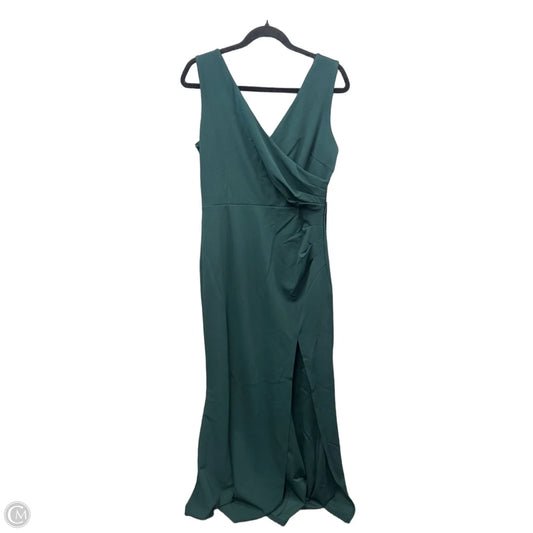 Dress Party Long By Clothes Mentor In Green, Size: L