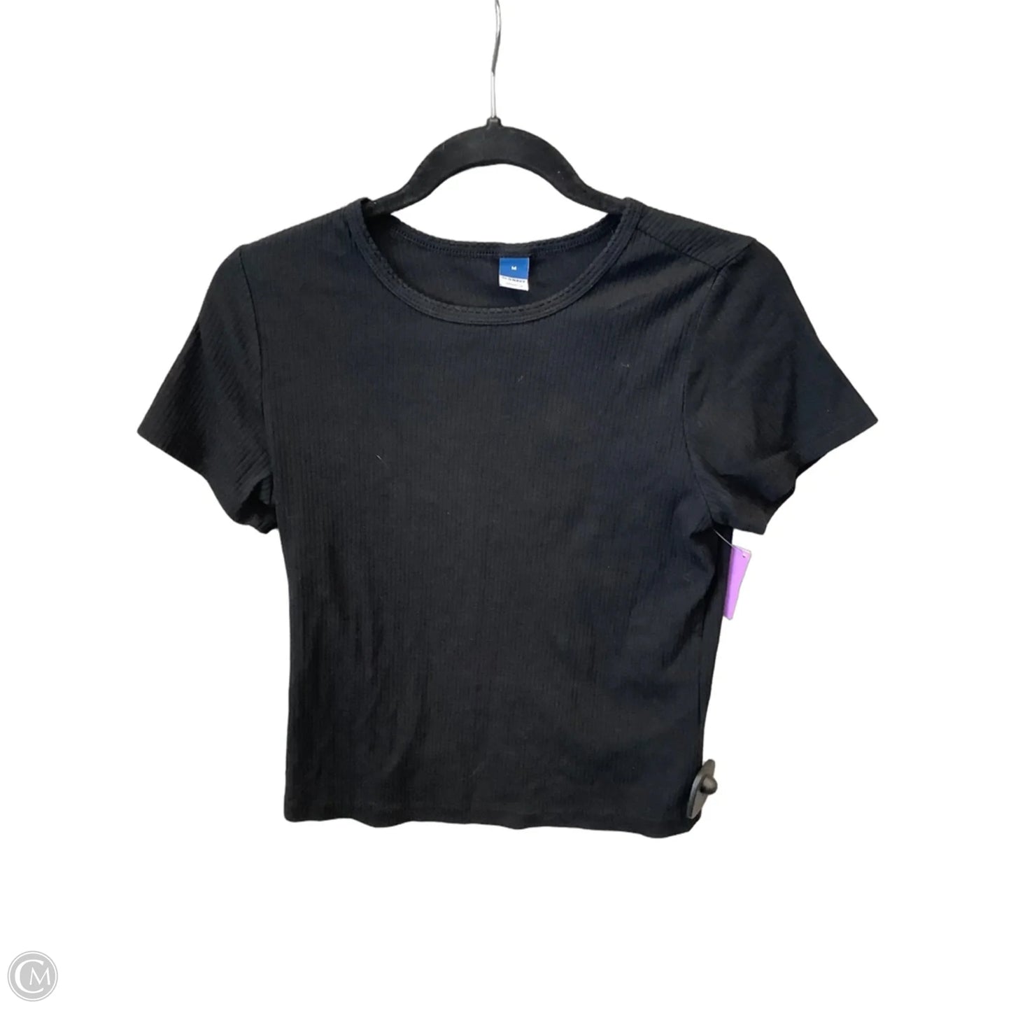 Top Short Sleeve Basic By Old Navy In Black, Size: M