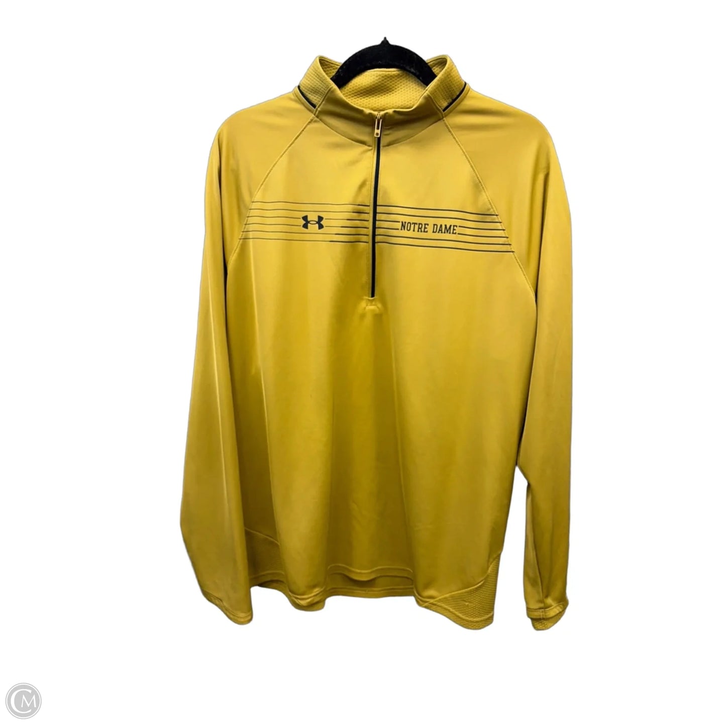 Athletic Top Long Sleeve Crewneck By Under Armour In Yellow, Size: 2x