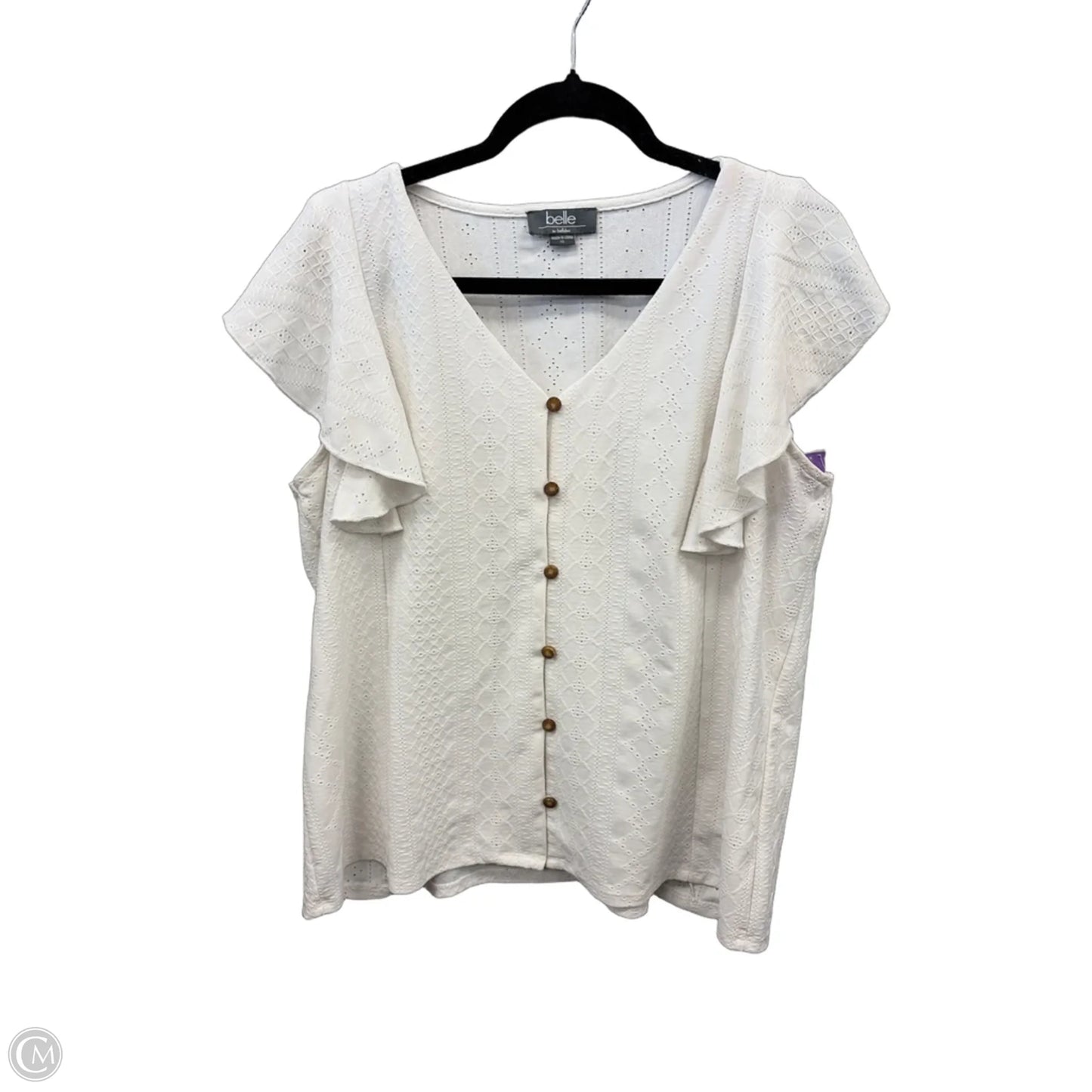 Top Short Sleeve By Belldini In White, Size: Xl