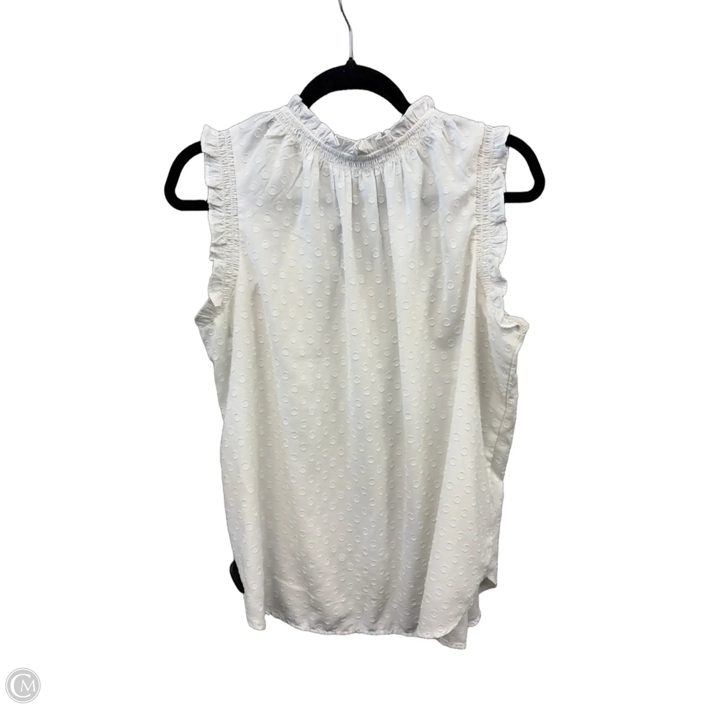 Top Sleeveless By Loft In White, Size: Xl