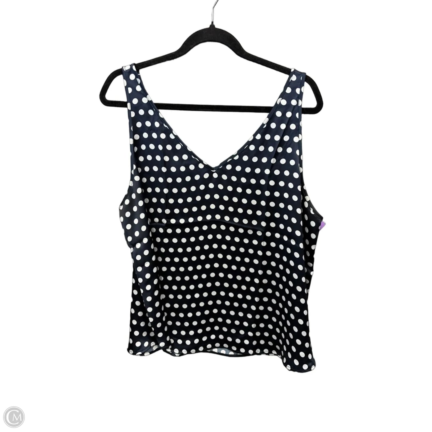 Top Sleeveless By Loft In Polkadot Pattern, Size: Xl