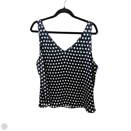 Top Sleeveless By Loft In Polkadot Pattern, Size: Xl