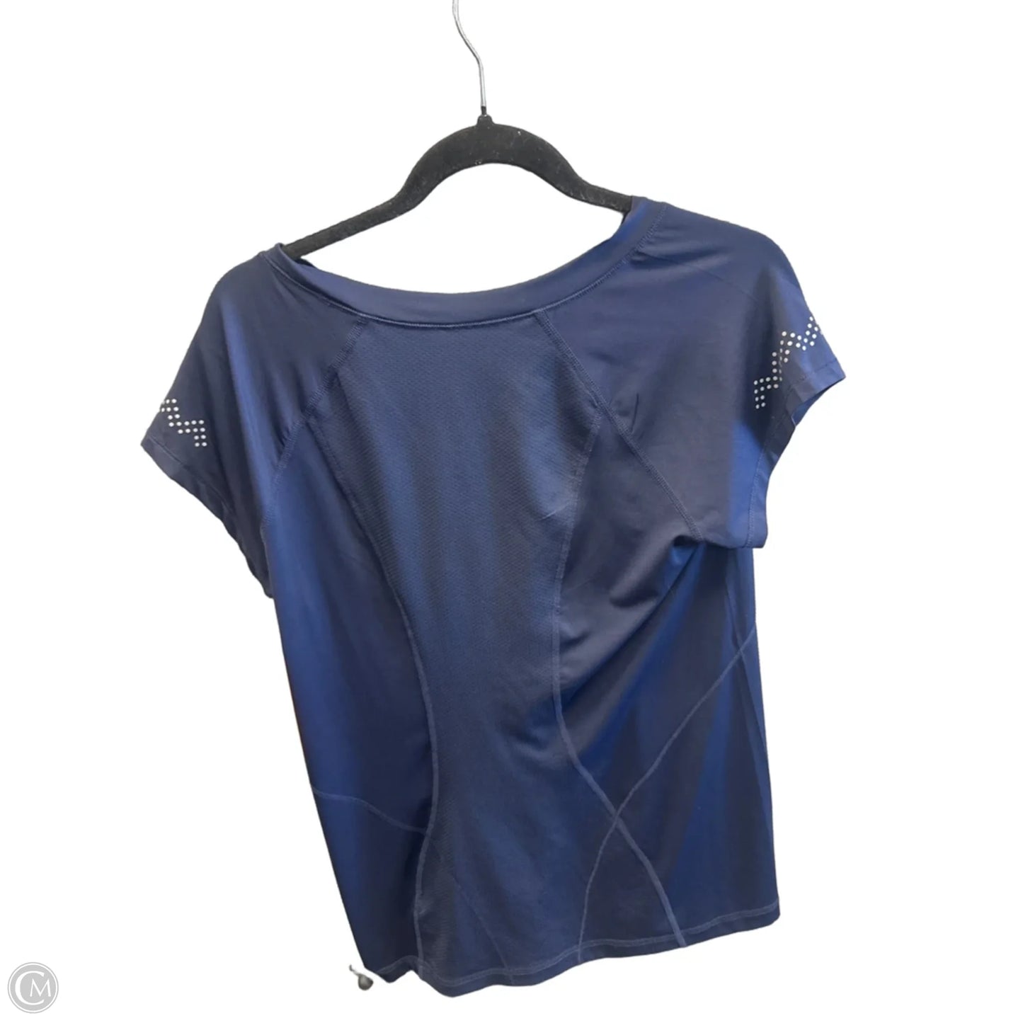 Athletic Top Short Sleeve By Mta Sport In Navy, Size: M