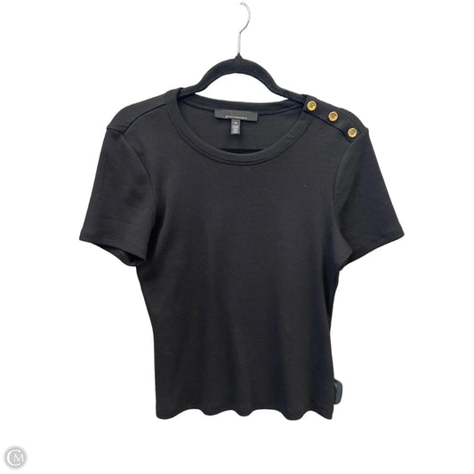 Top Short Sleeve By White House Black Market In Black, Size: M