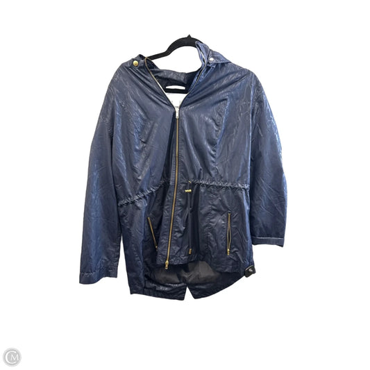 Jacket Windbreaker By Pure Energy In Blue, Size: 1x