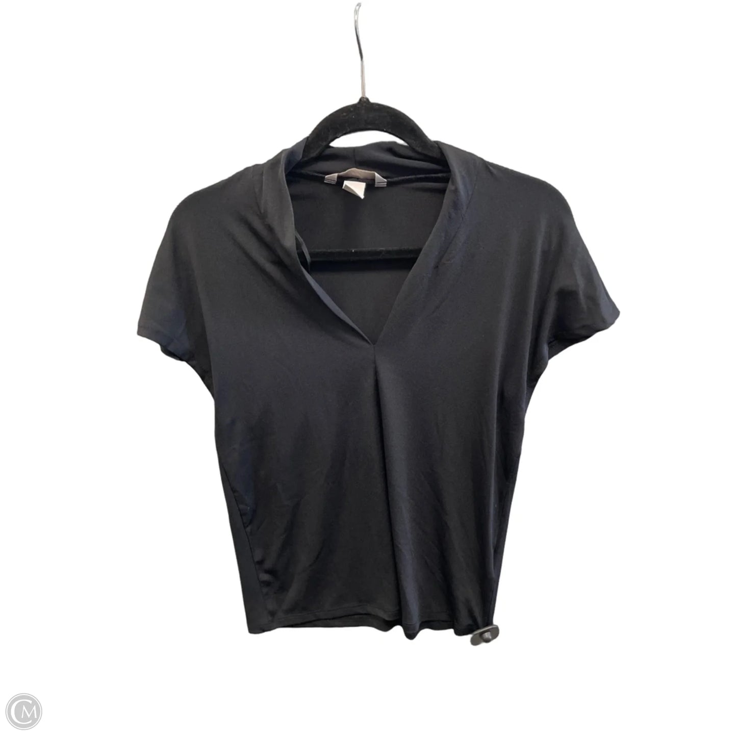 Top Short Sleeve By H&m In Black, Size: Xs
