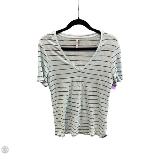 Top Short Sleeve By Banana Republic In Striped Pattern, Size: M
