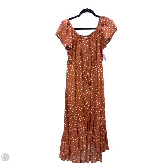 Dress Casual Midi By Indigo Rose In Polkadot Pattern, Size: Xl