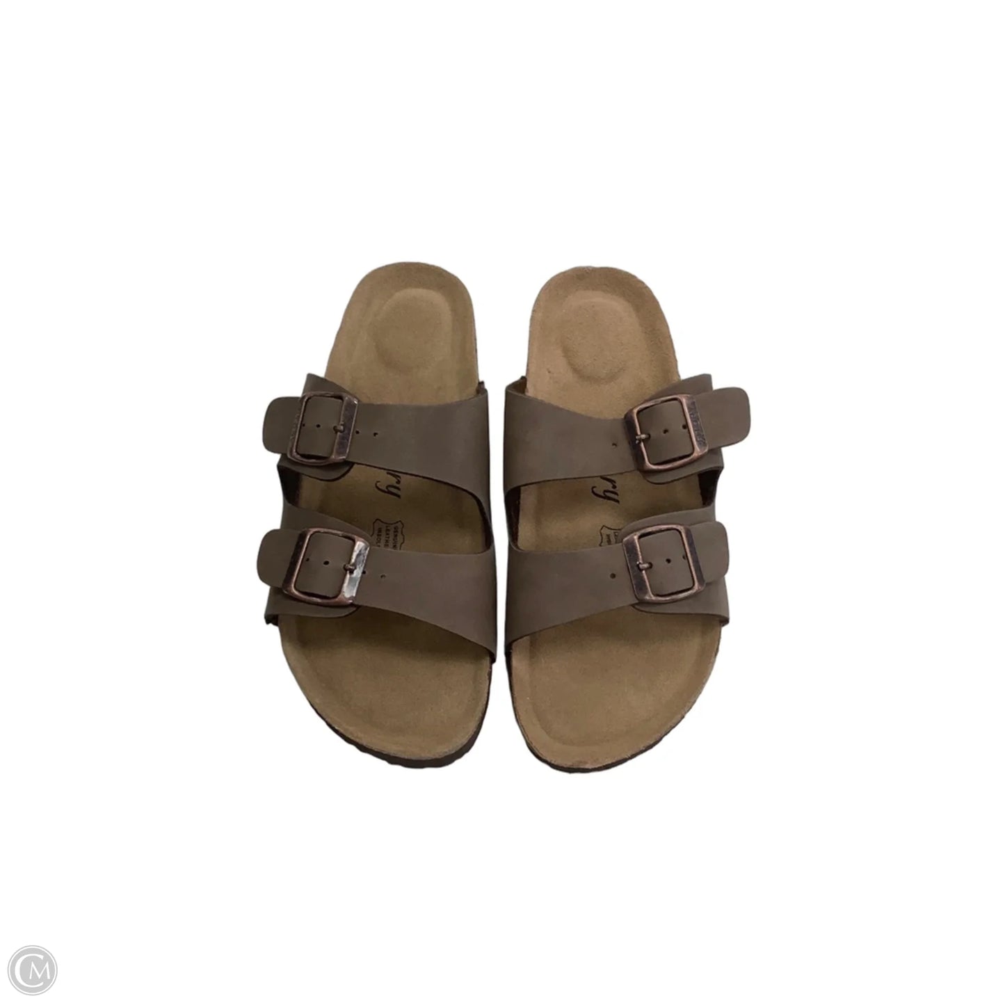 Sandals Flats By Clothes Mentor In Brown, Size: 8.5