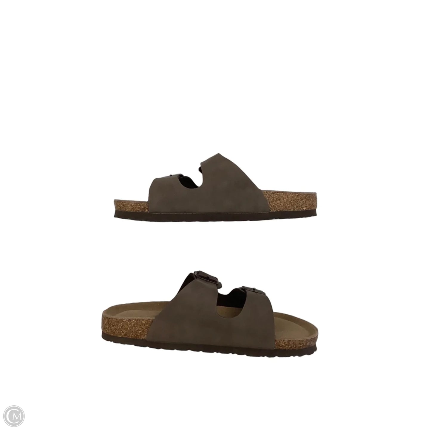 Sandals Flats By Clothes Mentor In Brown, Size: 8.5