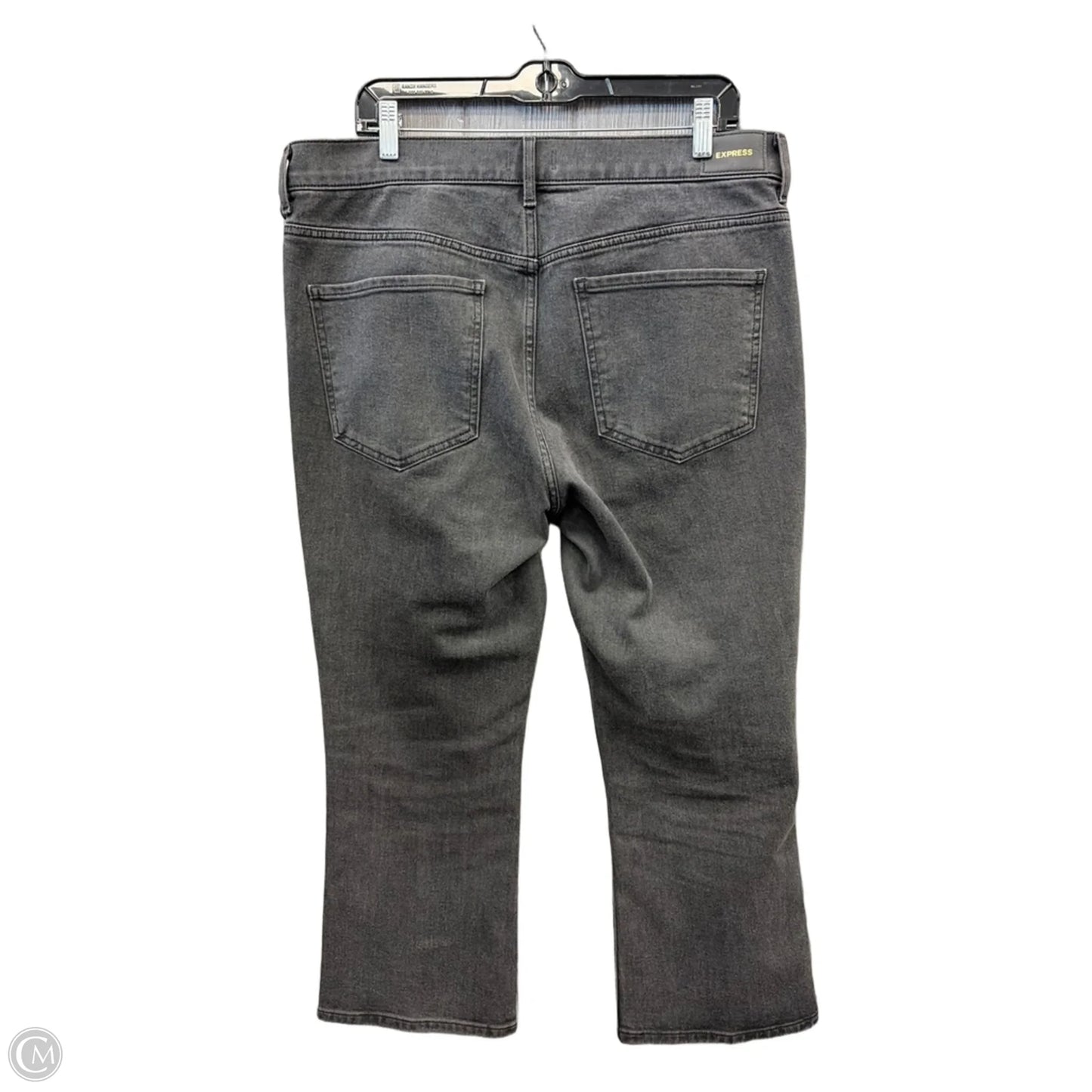 Jeans Flared By Express In Black Denim, Size: 14