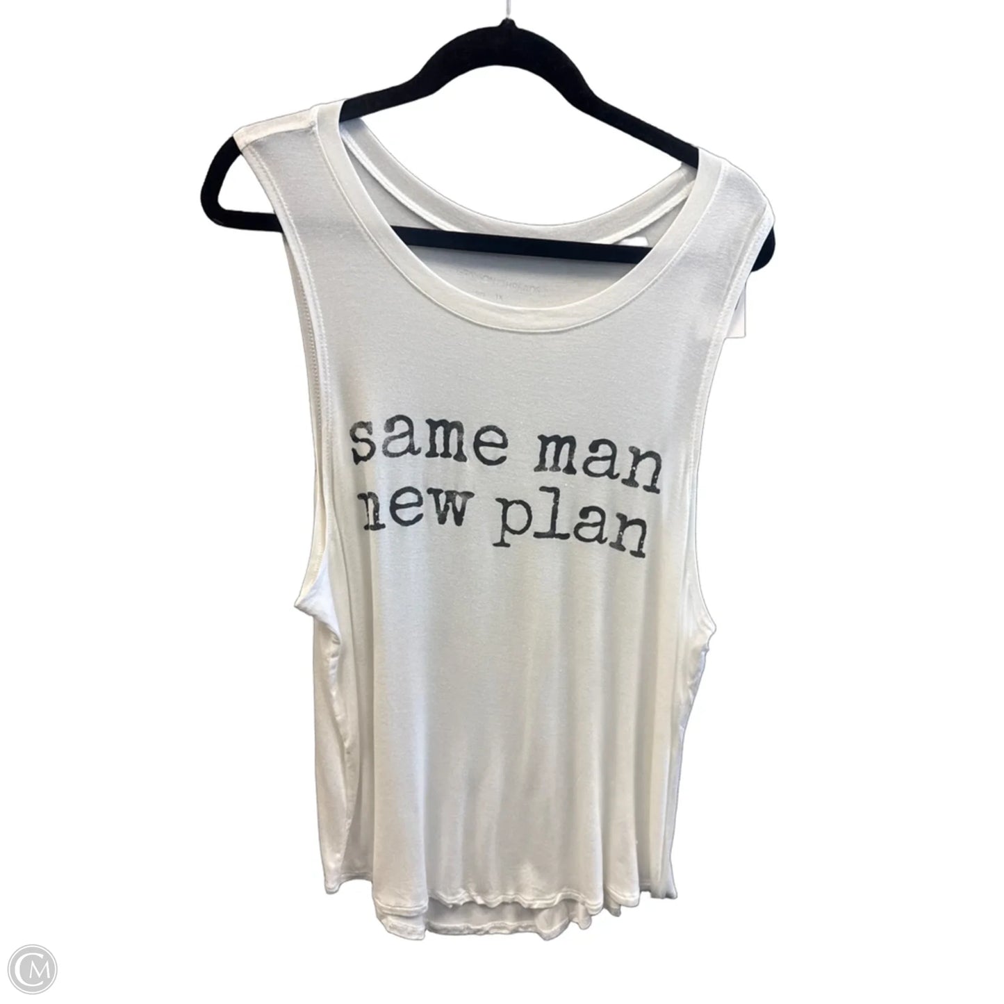 Top Sleeveless By Grayson Threads In White, Size: 1x