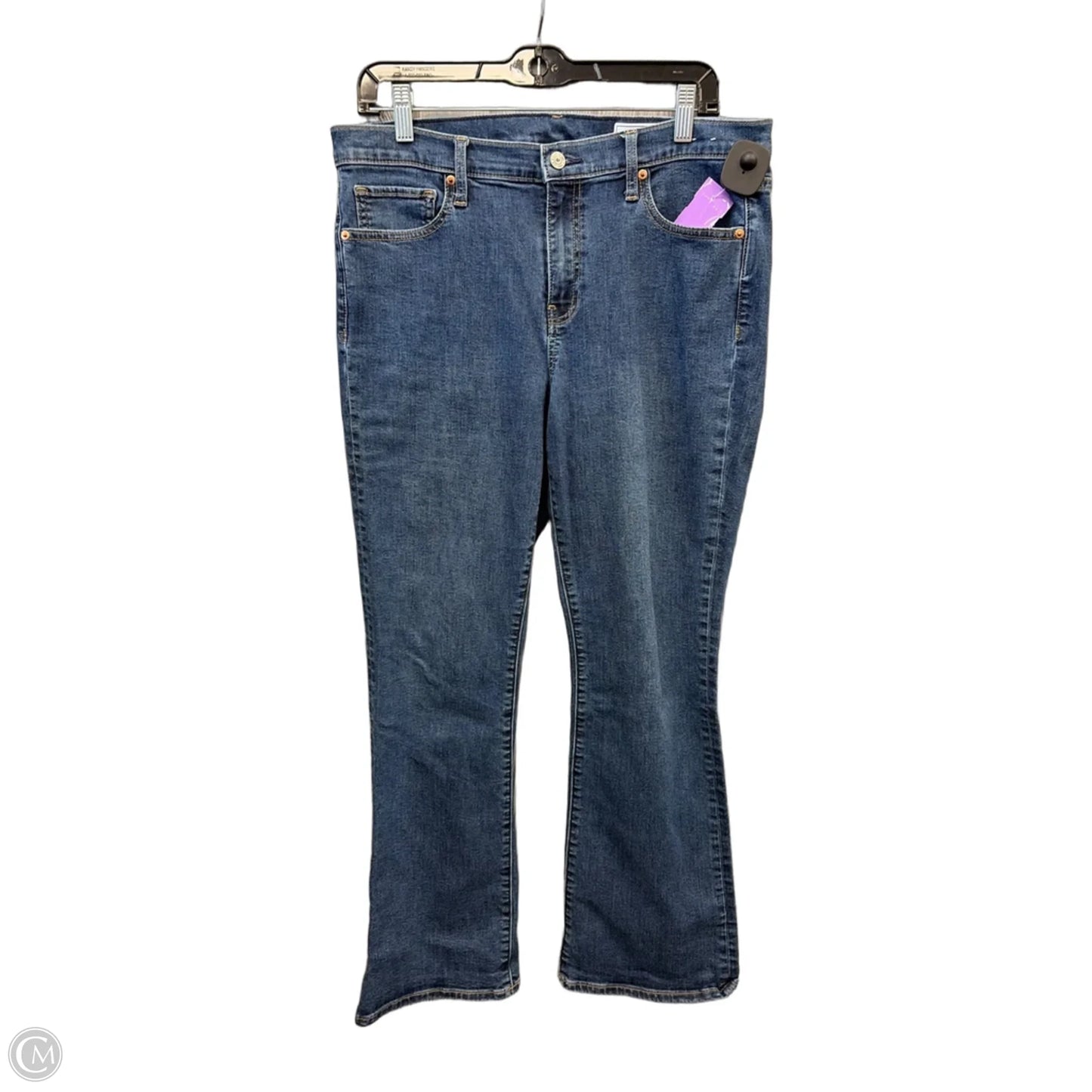 Jeans Boot Cut By Gap In Blue Denim, Size: 14
