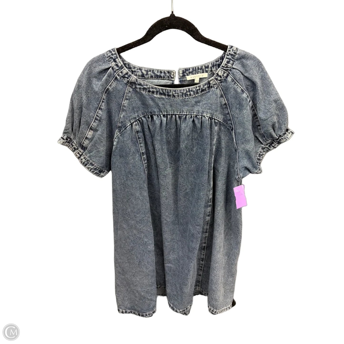 Dress Casual Short By Baevely In Blue Denim, Size: S