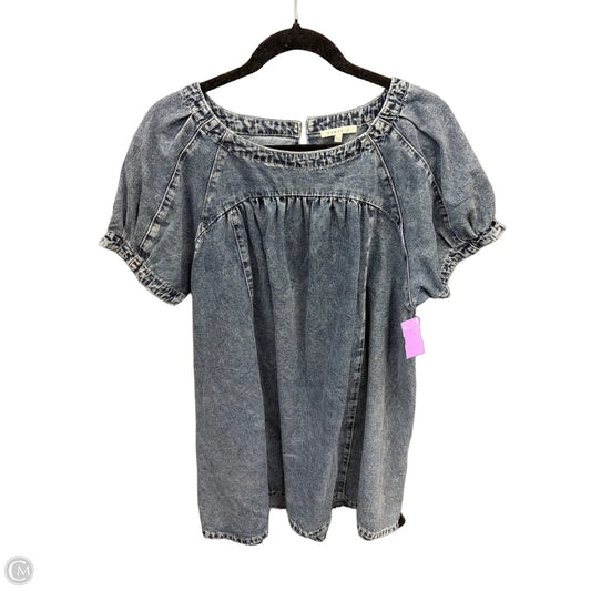 Dress Casual Short By Baevely In Blue Denim, Size: S