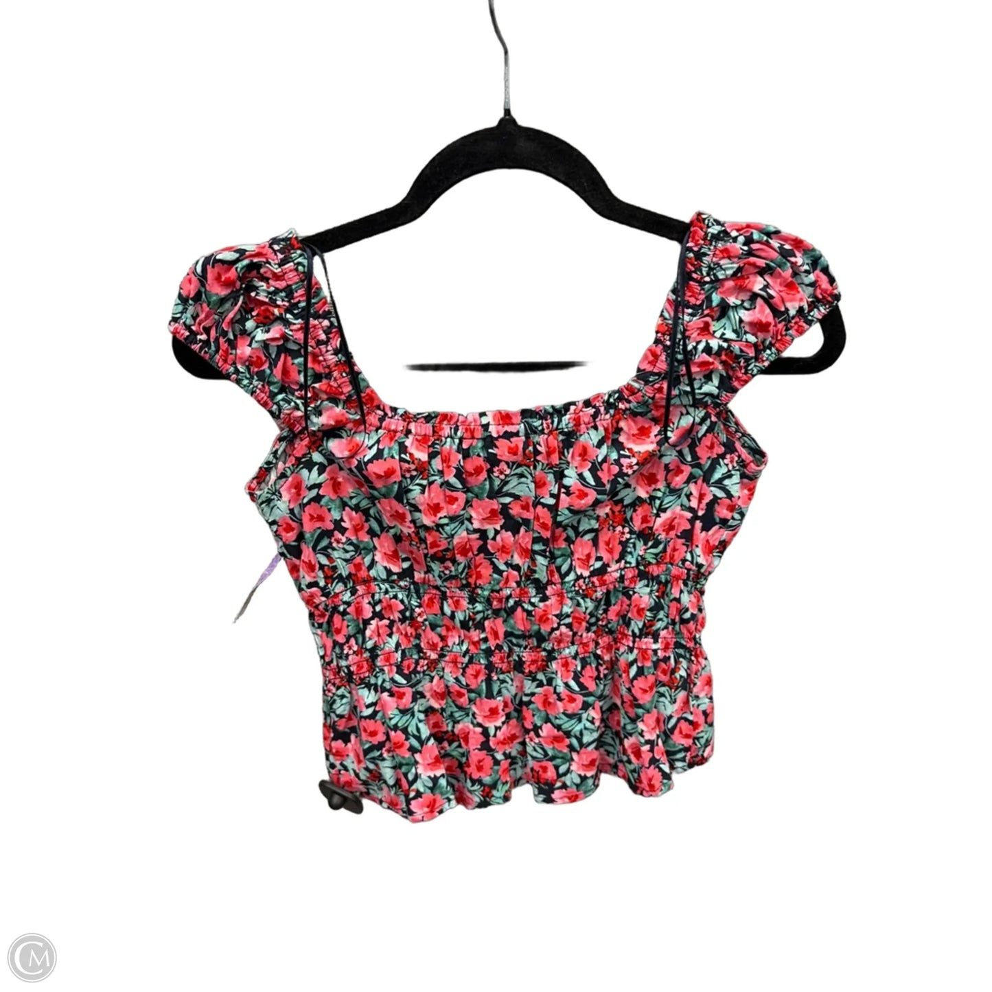 Top Short Sleeve By Old Navy In Floral Print, Size: Xsp