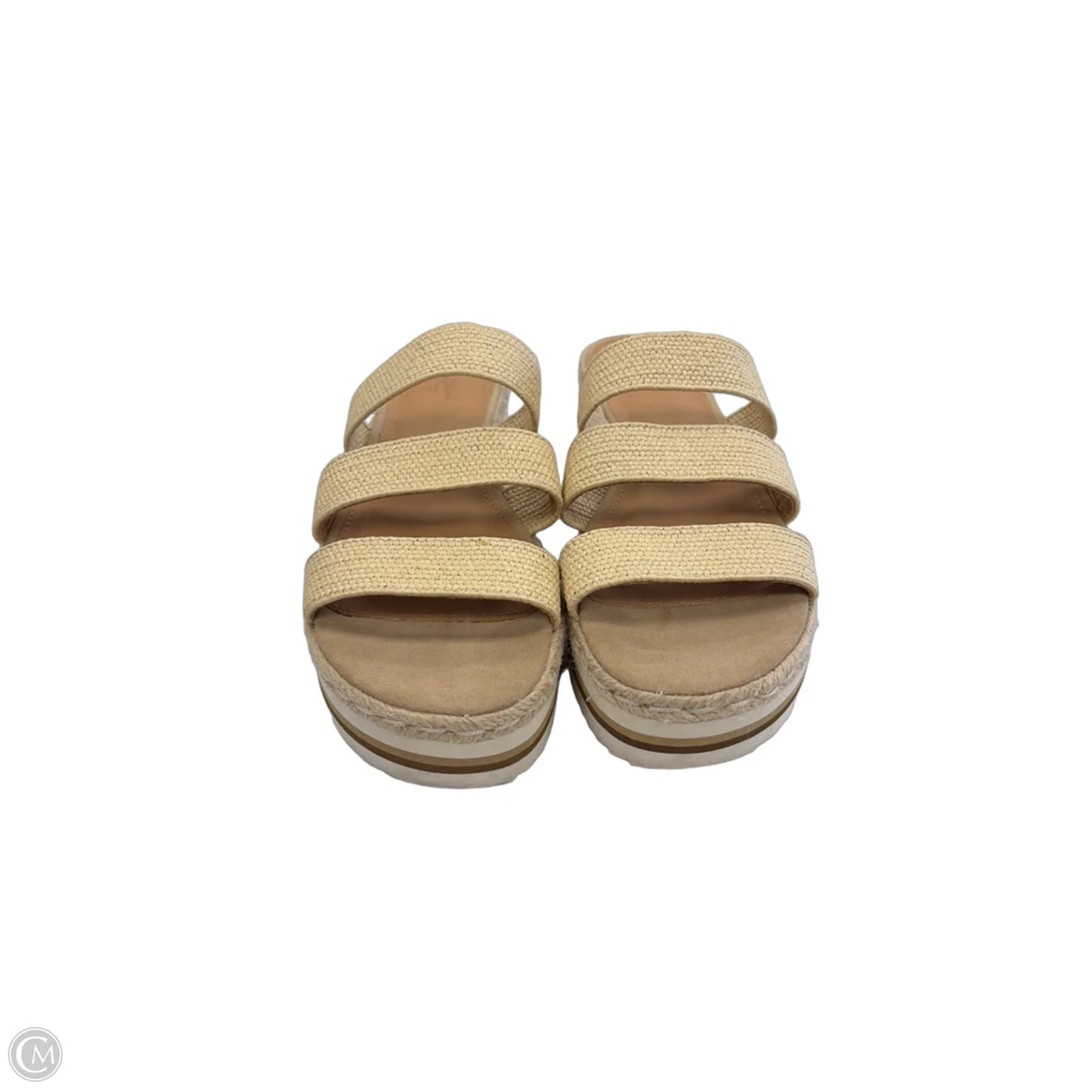 Sandals Heels Wedge By Universal Thread In Tan, Size: 7.5