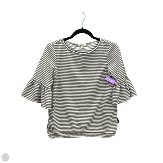 Top 3/4 Sleeve By Max Studio In Striped Pattern, Size: Xs