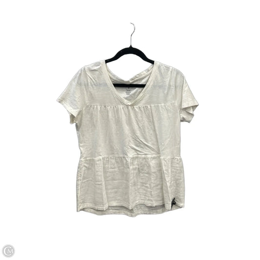 Top Short Sleeve By Sonoma In White, Size: S