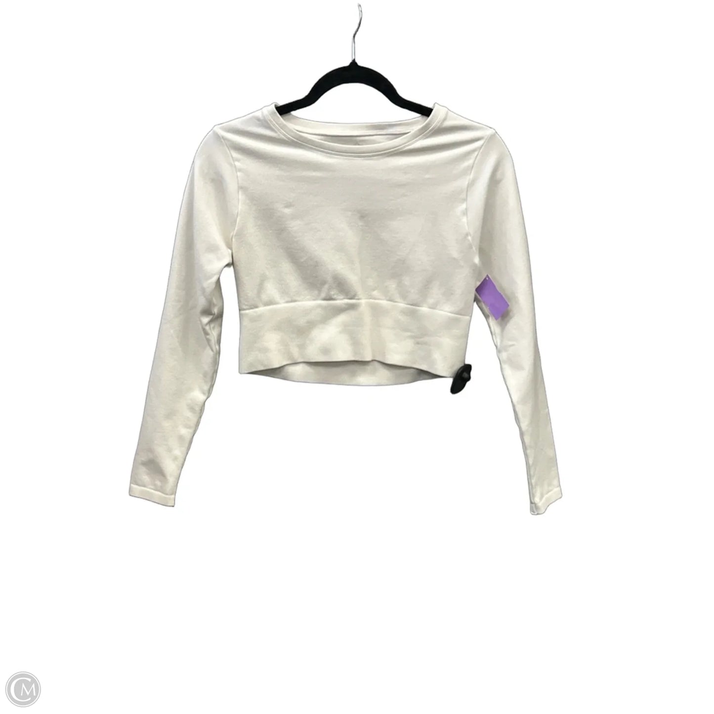 Athletic Top Long Sleeve Crewneck By Offline In White, Size: M