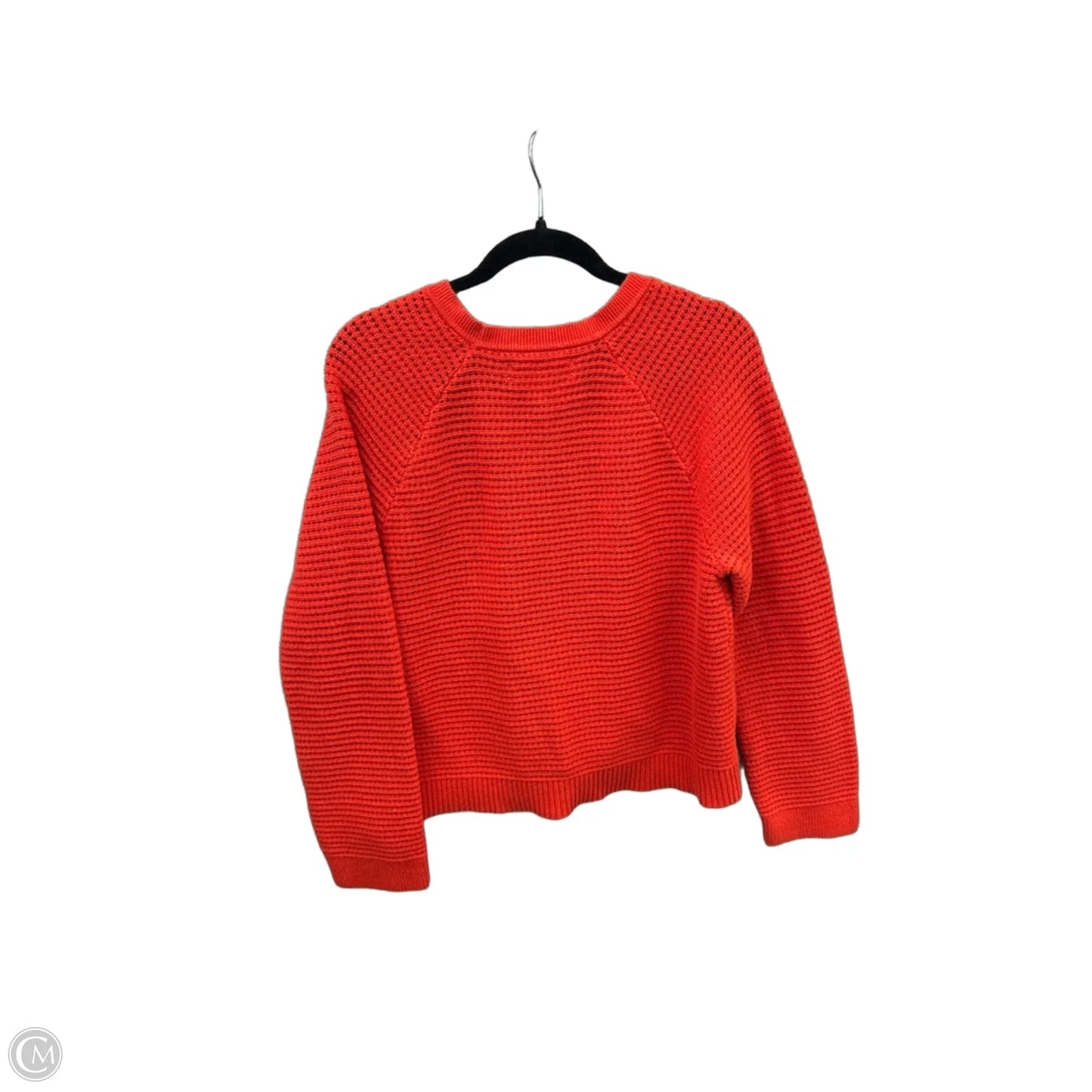 Sweater Cardigan By Loft In Orange, Size: L
