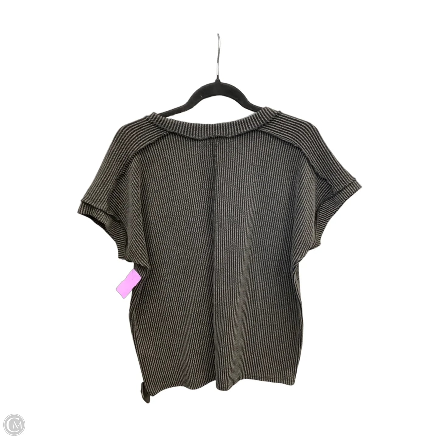 Top Short Sleeve By Bombom In Grey, Size: L