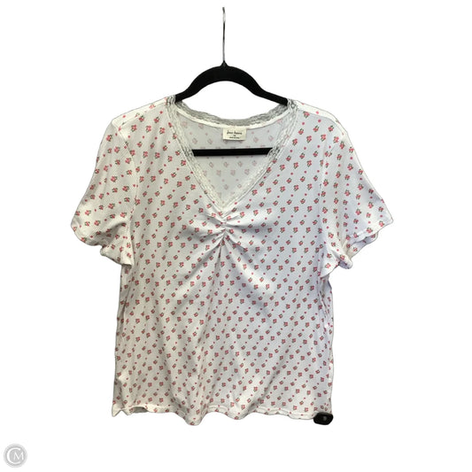 Top Short Sleeve By Free Kisses In White, Size: 1x