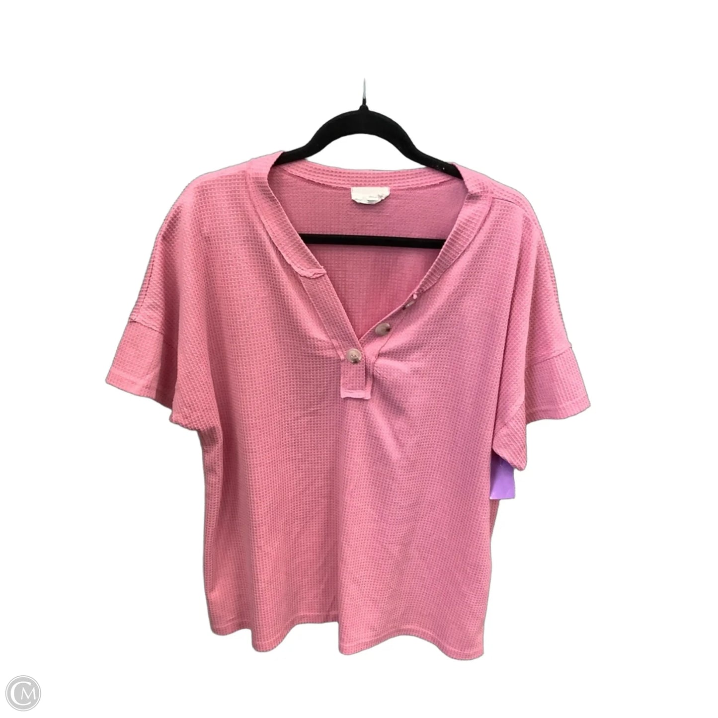 Top Short Sleeve By Andree By Unit In Pink, Size: L