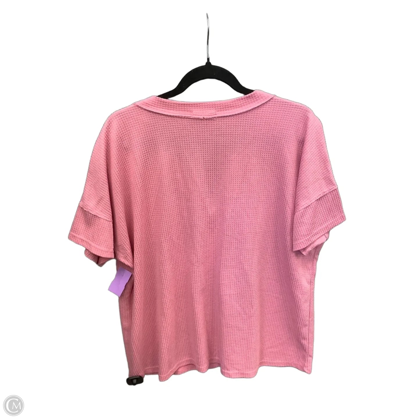 Top Short Sleeve By Andree By Unit In Pink, Size: L