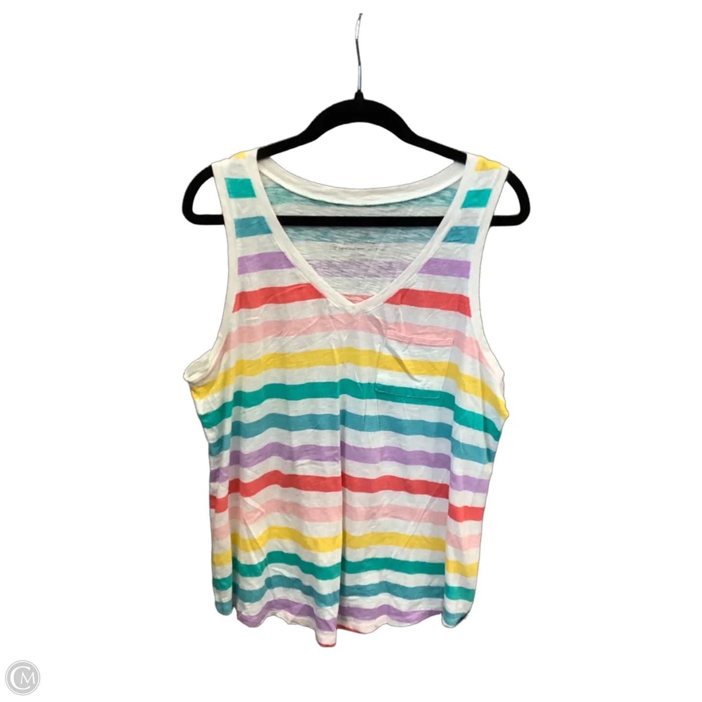 Top Sleeveless By Torrid In Striped Pattern, Size: 1x