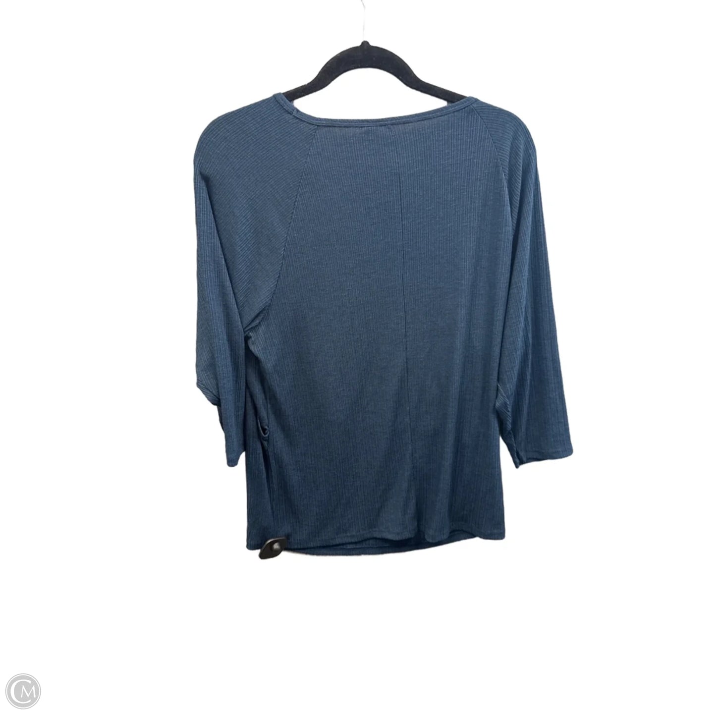Top 3/4 Sleeve Basic By Old Navy In Blue, Size: S