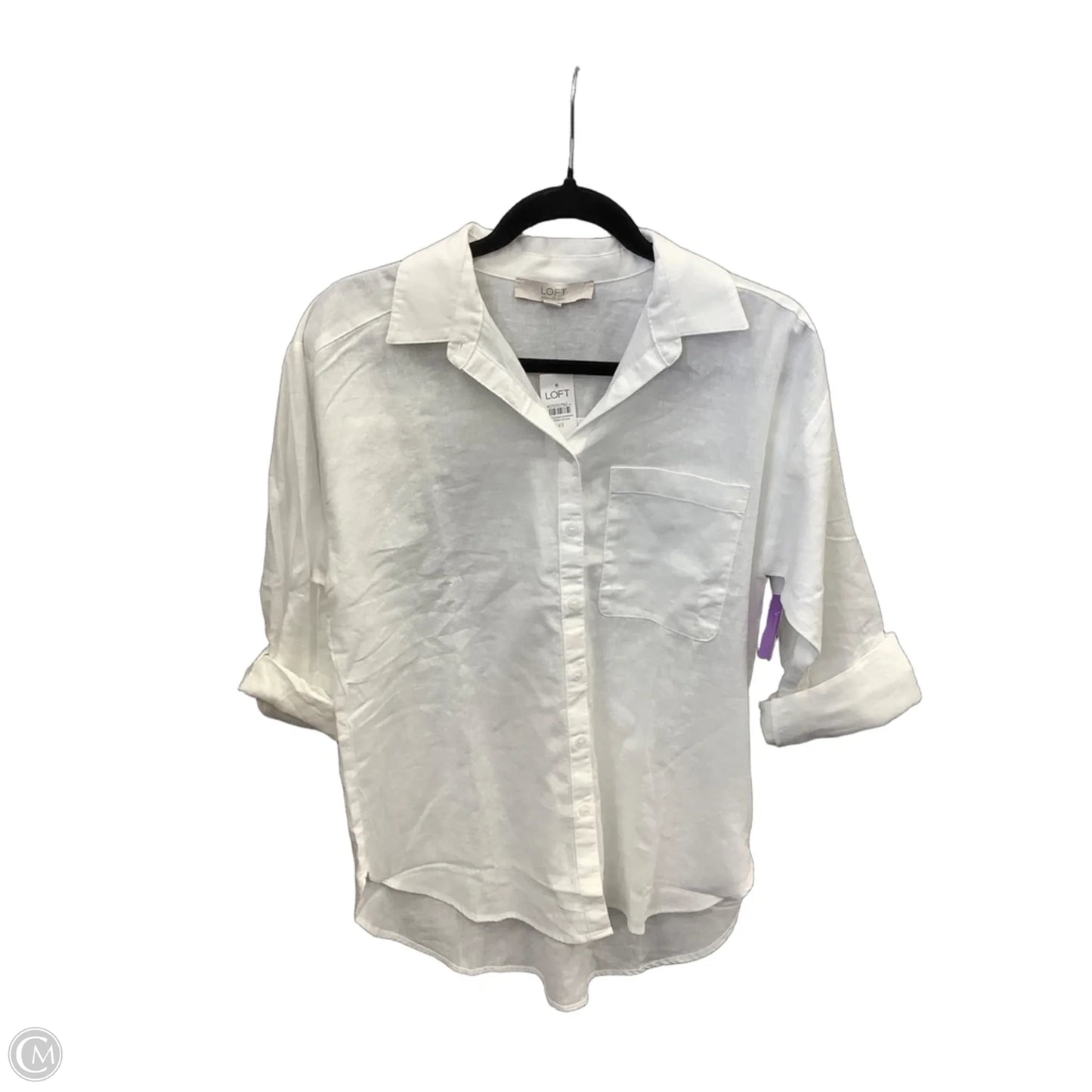Top 2pc Short Sleeve By Loft In White, Size: Xs