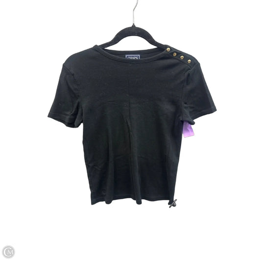 Top Short Sleeve By Chaps In Black, Size: S