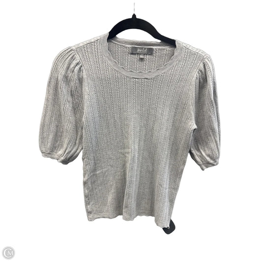 Top Short Sleeve By Marled In Grey, Size: S