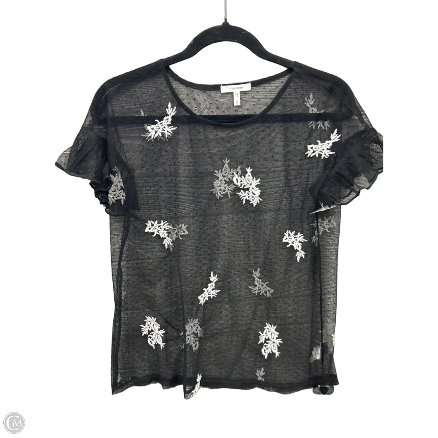 Top Short Sleeve By Maurices In Black, Size: S