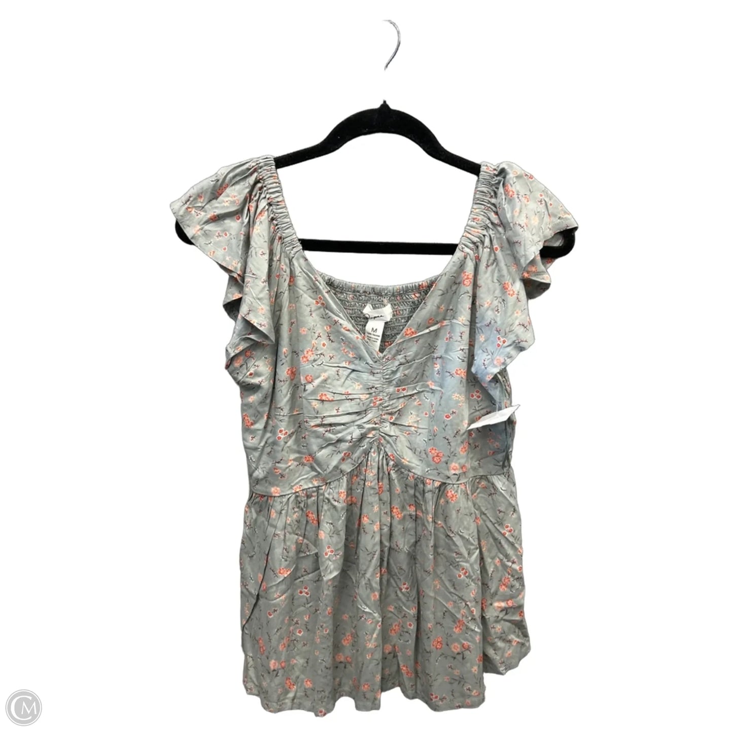 Top Short Sleeve By Japna In Floral Print, Size: M
