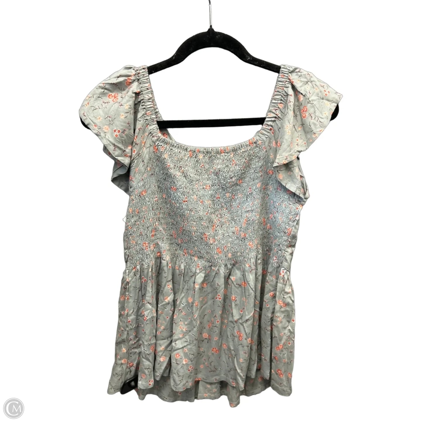 Top Short Sleeve By Japna In Floral Print, Size: M