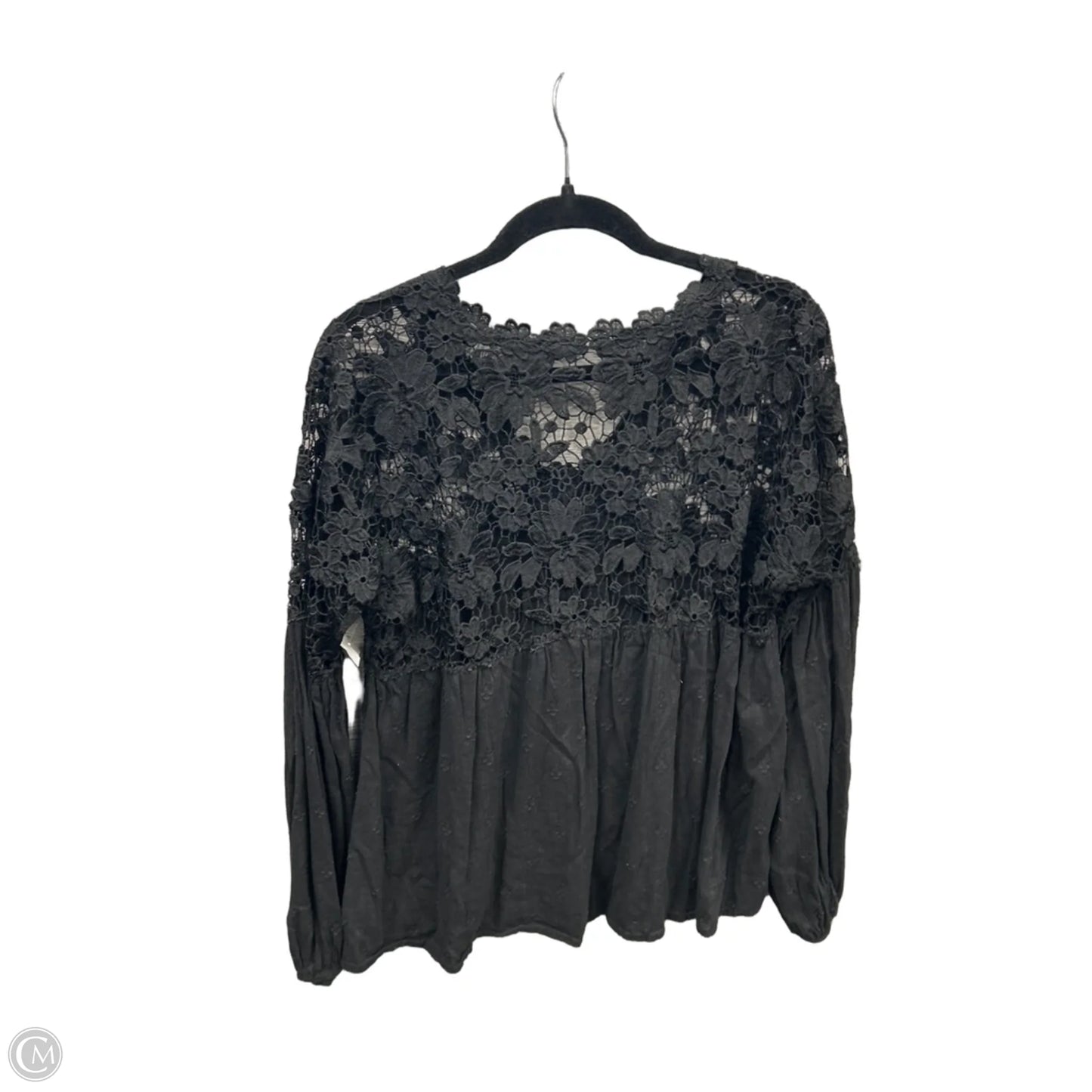 Top Long Sleeve By Free People In Black, Size: M
