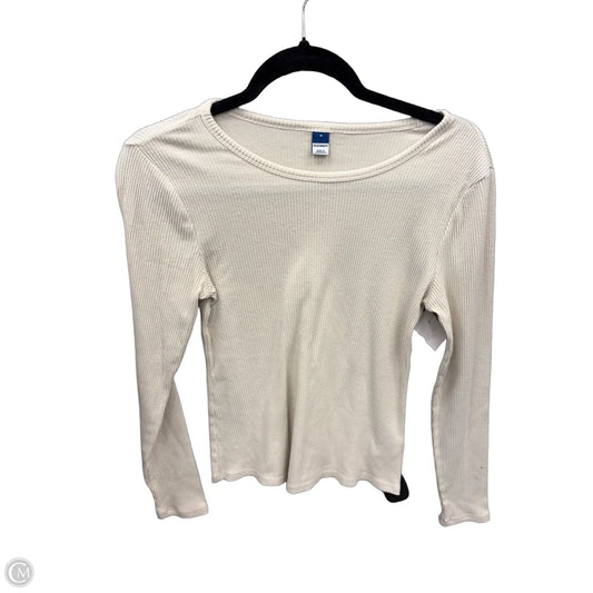 Top Long Sleeve Basic By Old Navy In Beige, Size: M