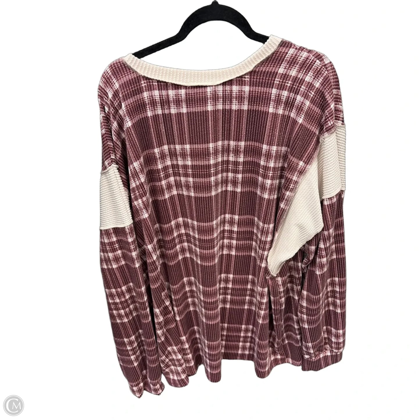 Top Long Sleeve By Clothes Mentor In Plaid Pattern, Size: 3x