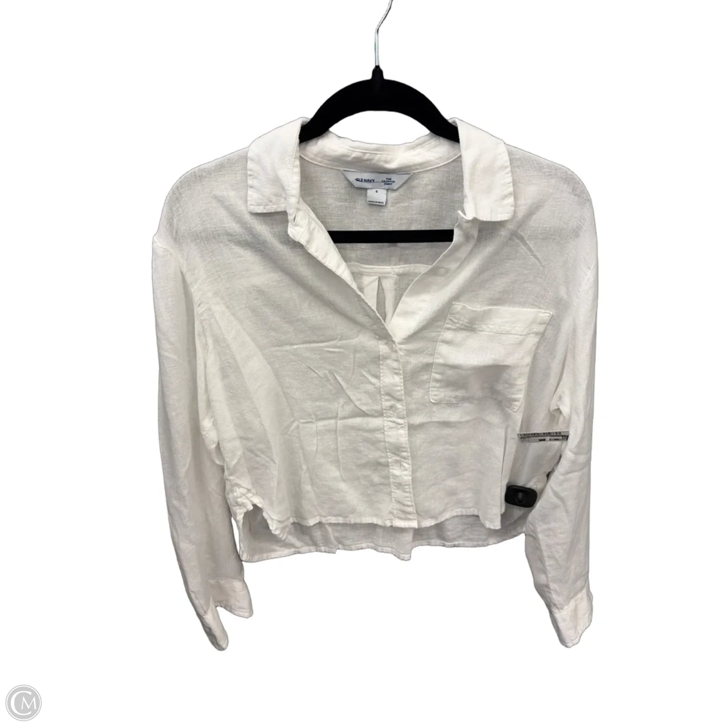Top Long Sleeve By Old Navy In White, Size: S