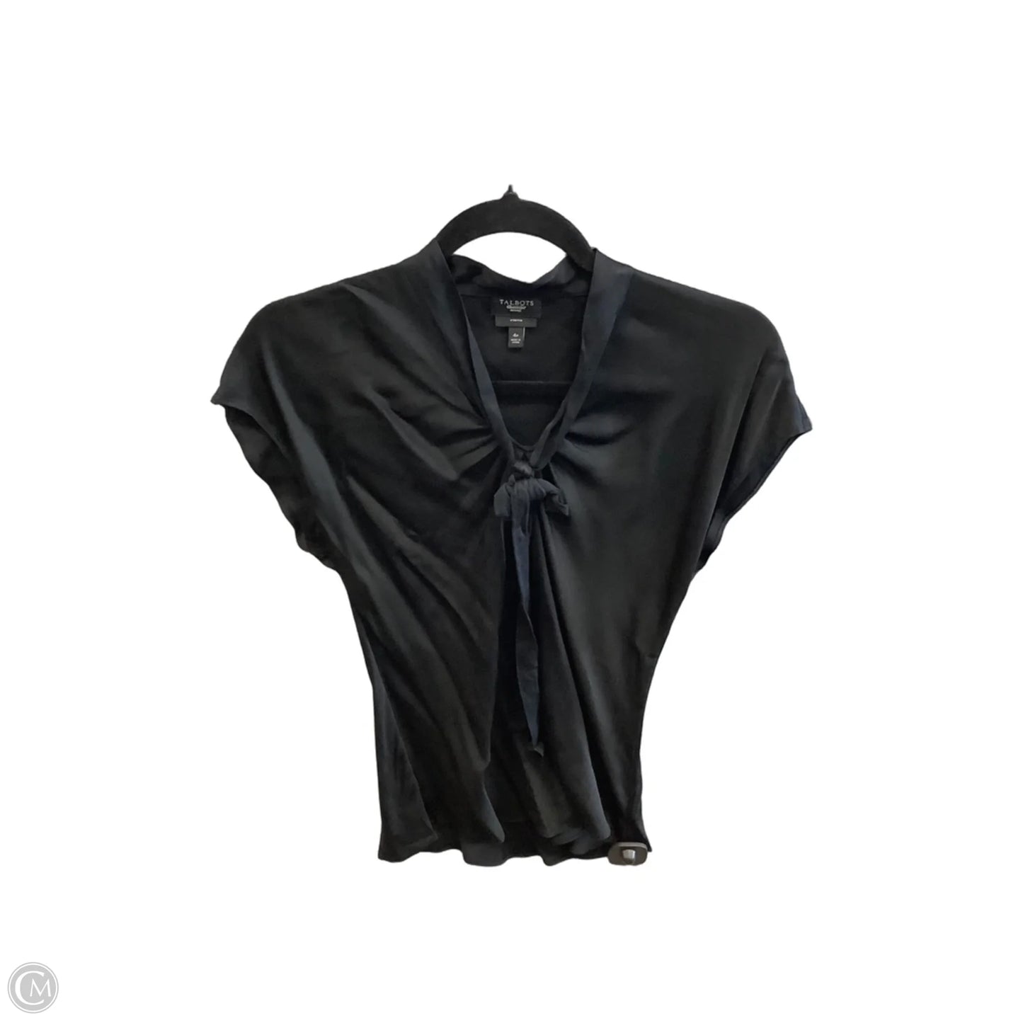 Top Short Sleeve By Talbots In Black, Size: Sp