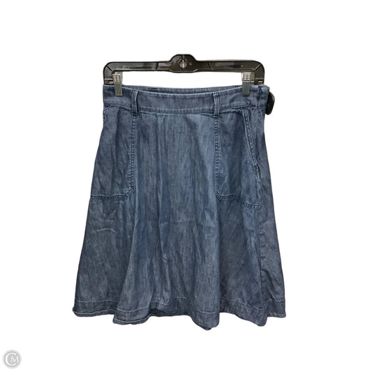 Skirt Midi By Talbots In Blue Denim, Size: 6p